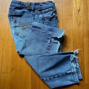 Girls destructed denim